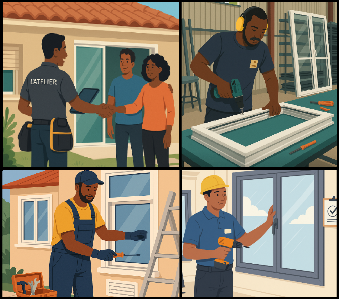 Un service clé en main : fabrication, pose et suivi